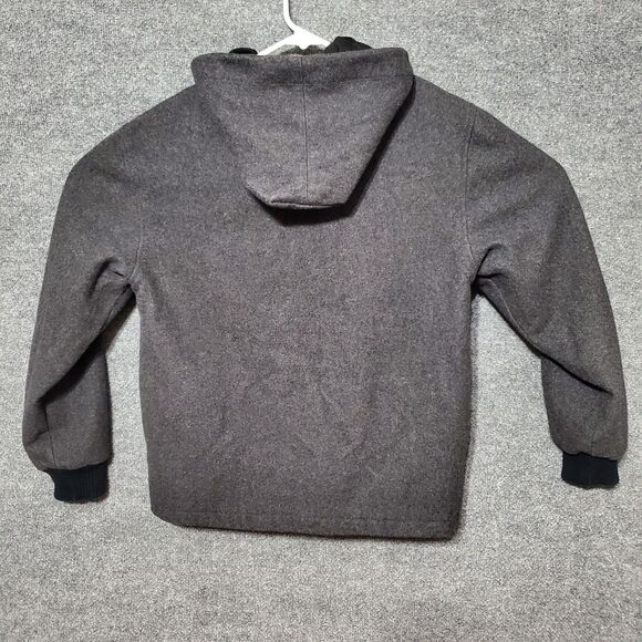 Alpha Industries Jacket Mens Small Gray Black Wool Blend Outdoor Classic Grunge - Picture 9 of 11